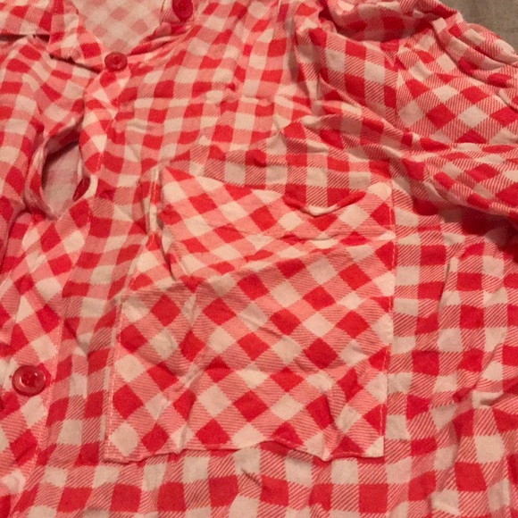 Plaid Button Down Blouse - Picture 2 of 4